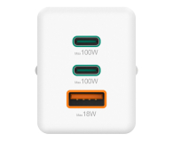 Hama ŁADOWARKA SIECIOWA MINI 100W PD/QC 2X USB-C, 1X USB-A BIAŁA - 1318744 - zdjęcie 4